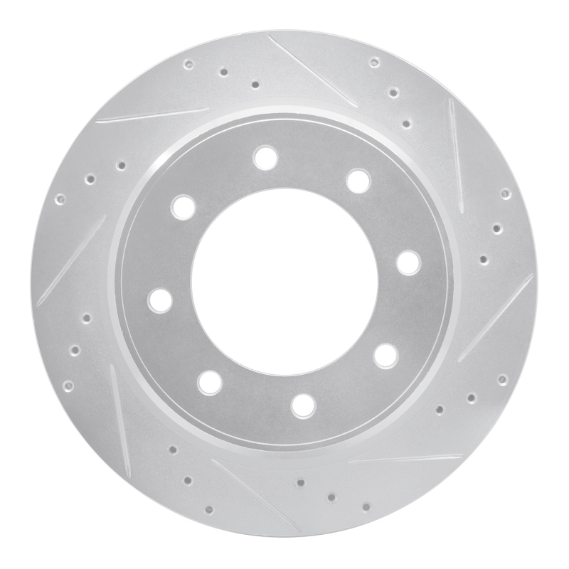Nissan NV2500 Brake Rotor (1) - Rear Right - R1 Concepts - Drilled & Slotted - Silver - `12-`21